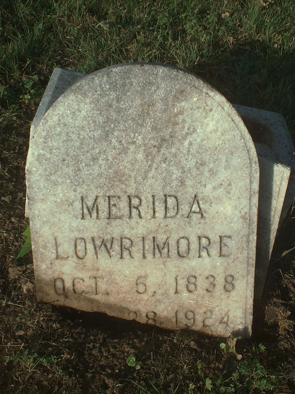 Merida Lowrimore headstone