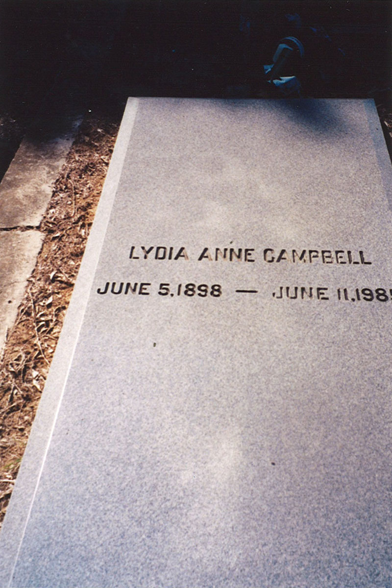 Lydia Ann Campbell headstone