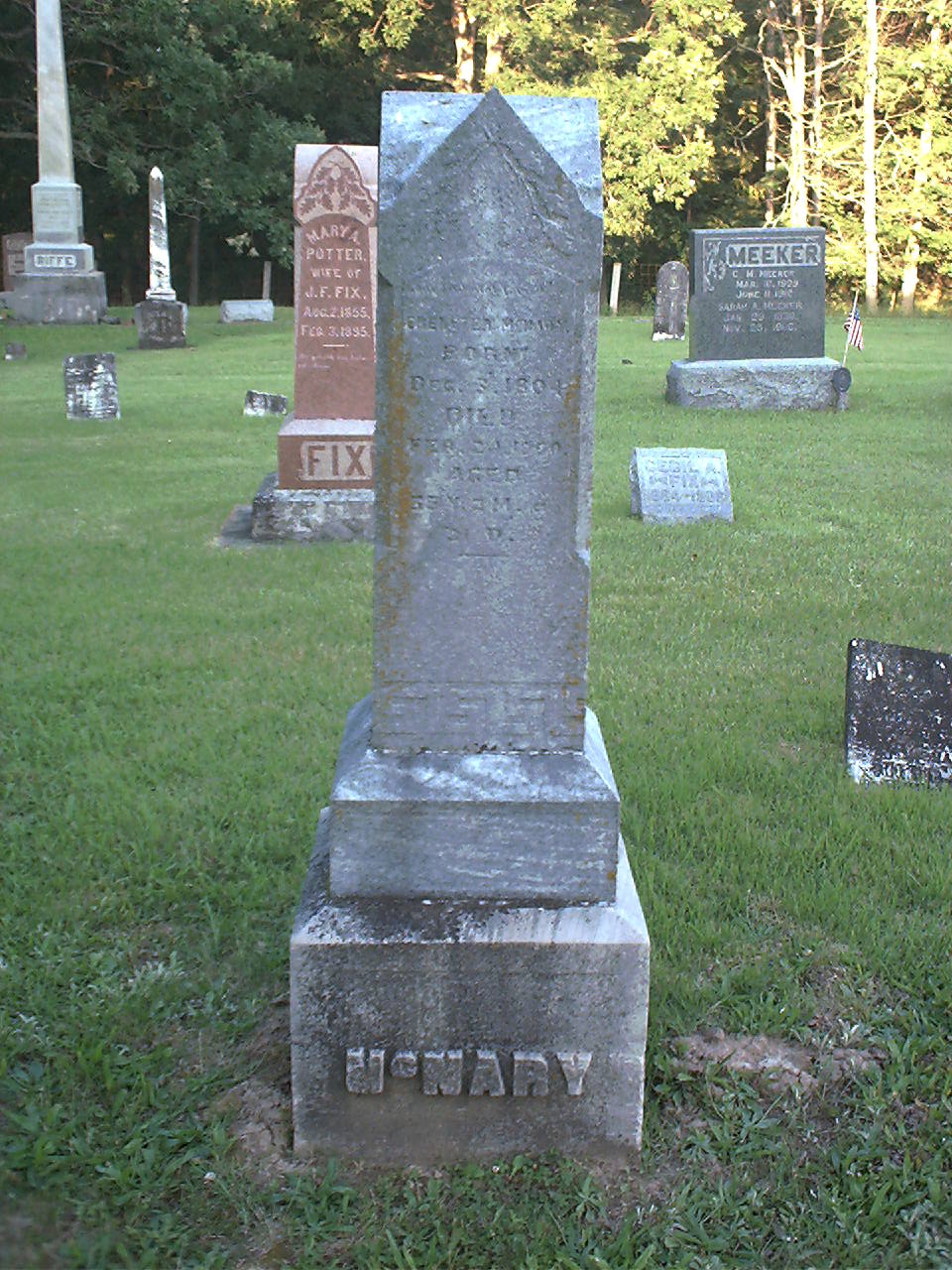 Ebenezer McNary headstone